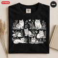 Whimsical Cats Illustration T-Shirt