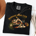 Midnight Book Club Black Cats Cozy Reading Tee