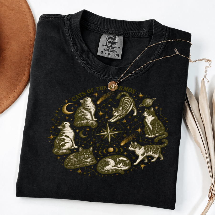 Cats of the Cosmos Vintage Celestial Graphic Tee