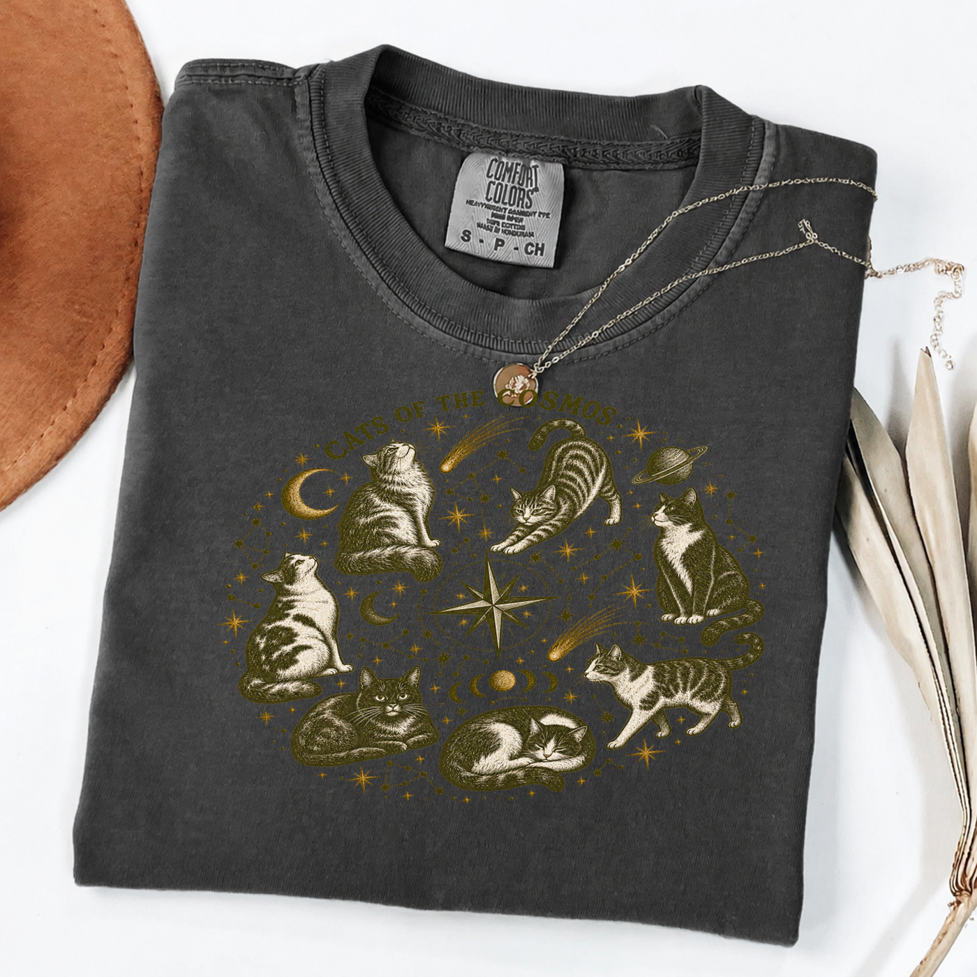 Cats of the Cosmos Vintage Celestial Graphic Tee