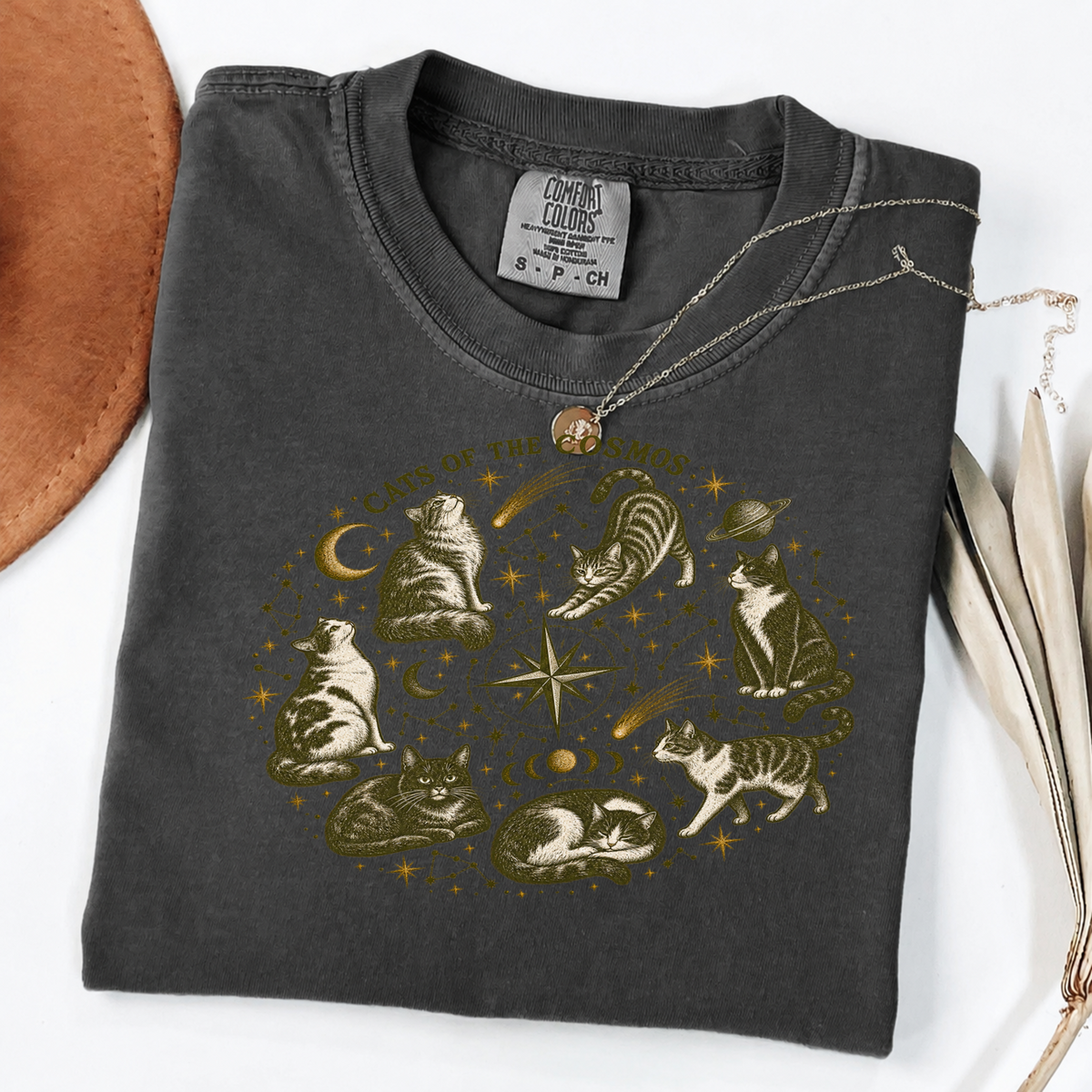 Cats of the Cosmos Vintage Celestial Graphic Tee