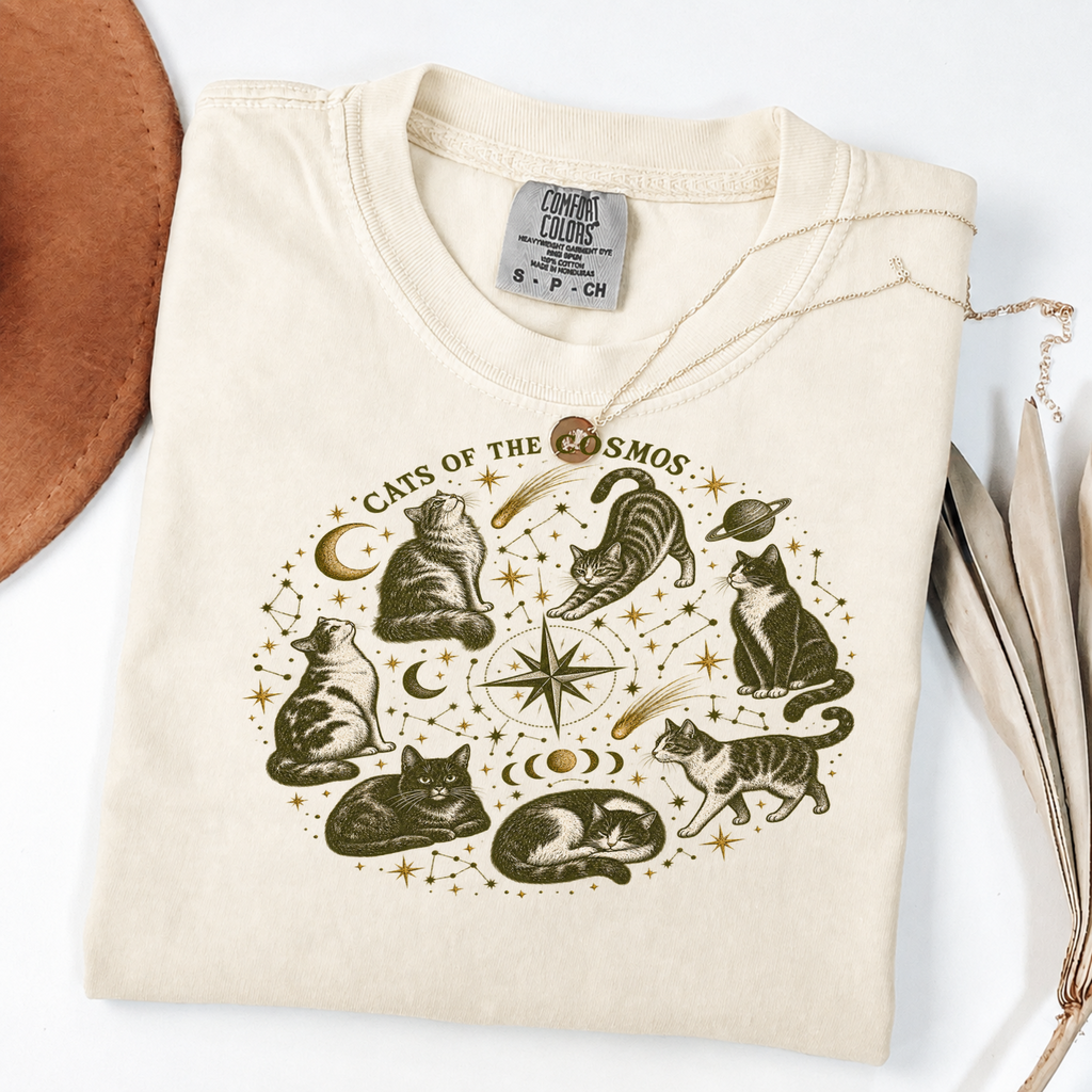 Cats of the Cosmos Vintage Celestial Graphic Tee