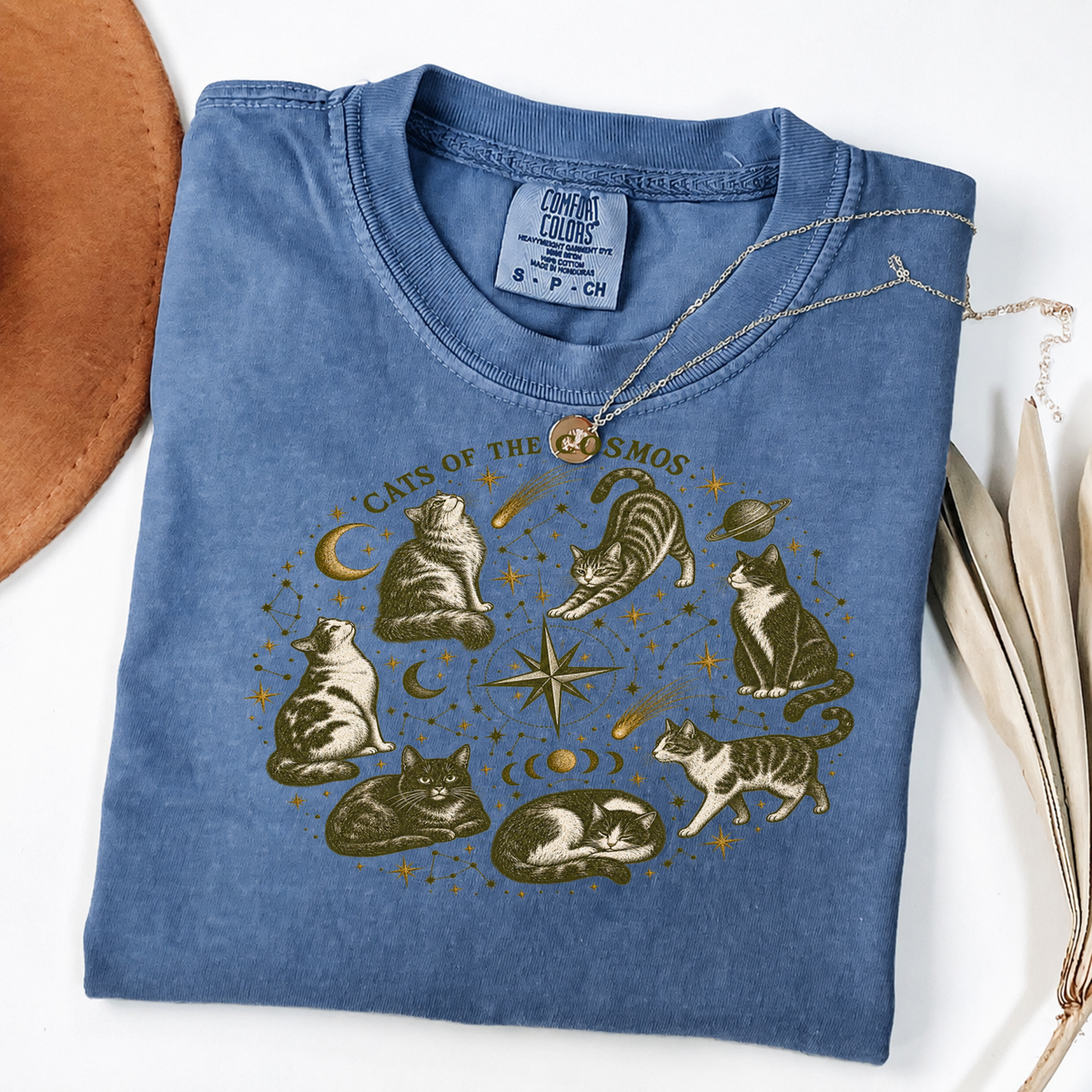 Cats of the Cosmos Vintage Celestial Graphic Tee