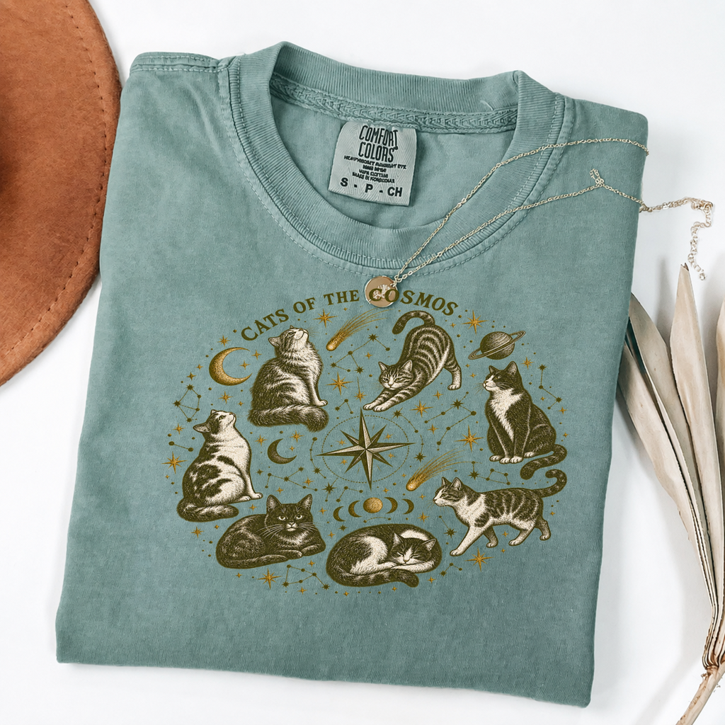 Cats of the Cosmos Vintage Celestial Graphic Tee