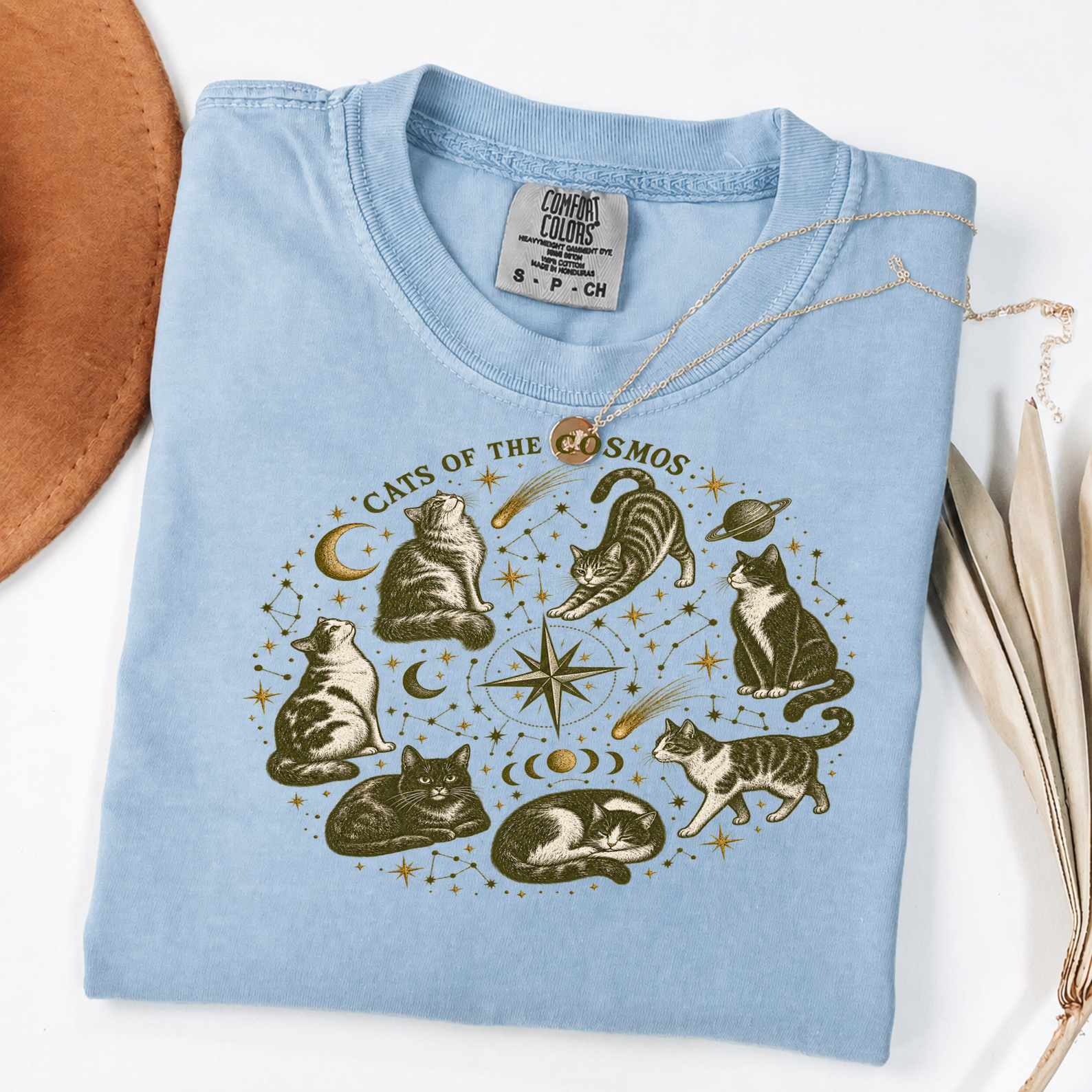 Cats of the Cosmos Vintage Celestial Graphic Tee