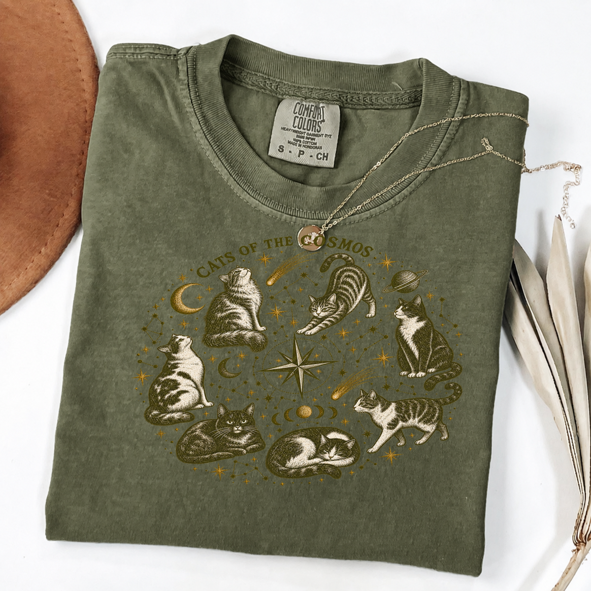 Cats of the Cosmos Vintage Celestial Graphic Tee