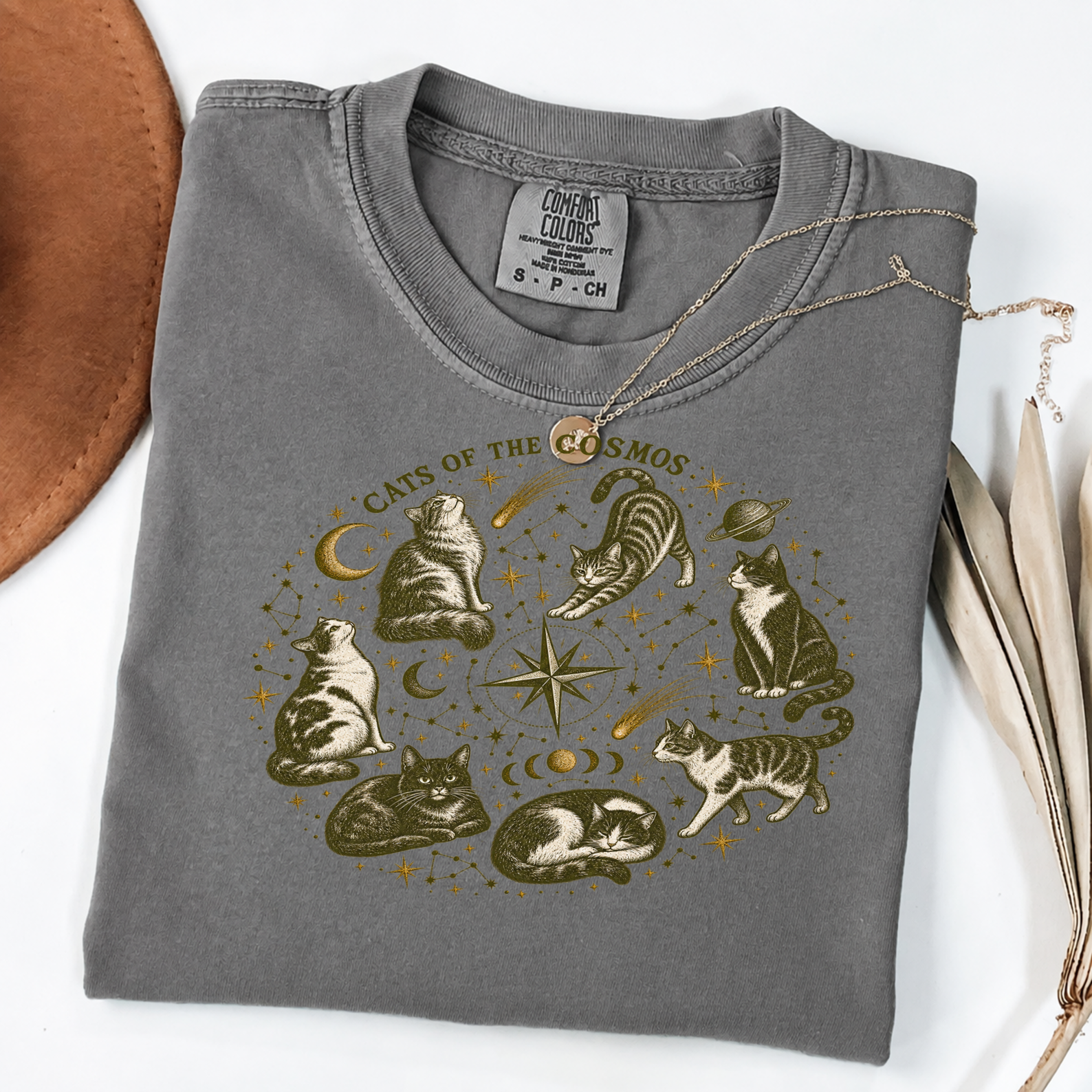 Cats of the Cosmos Vintage Celestial Graphic Tee