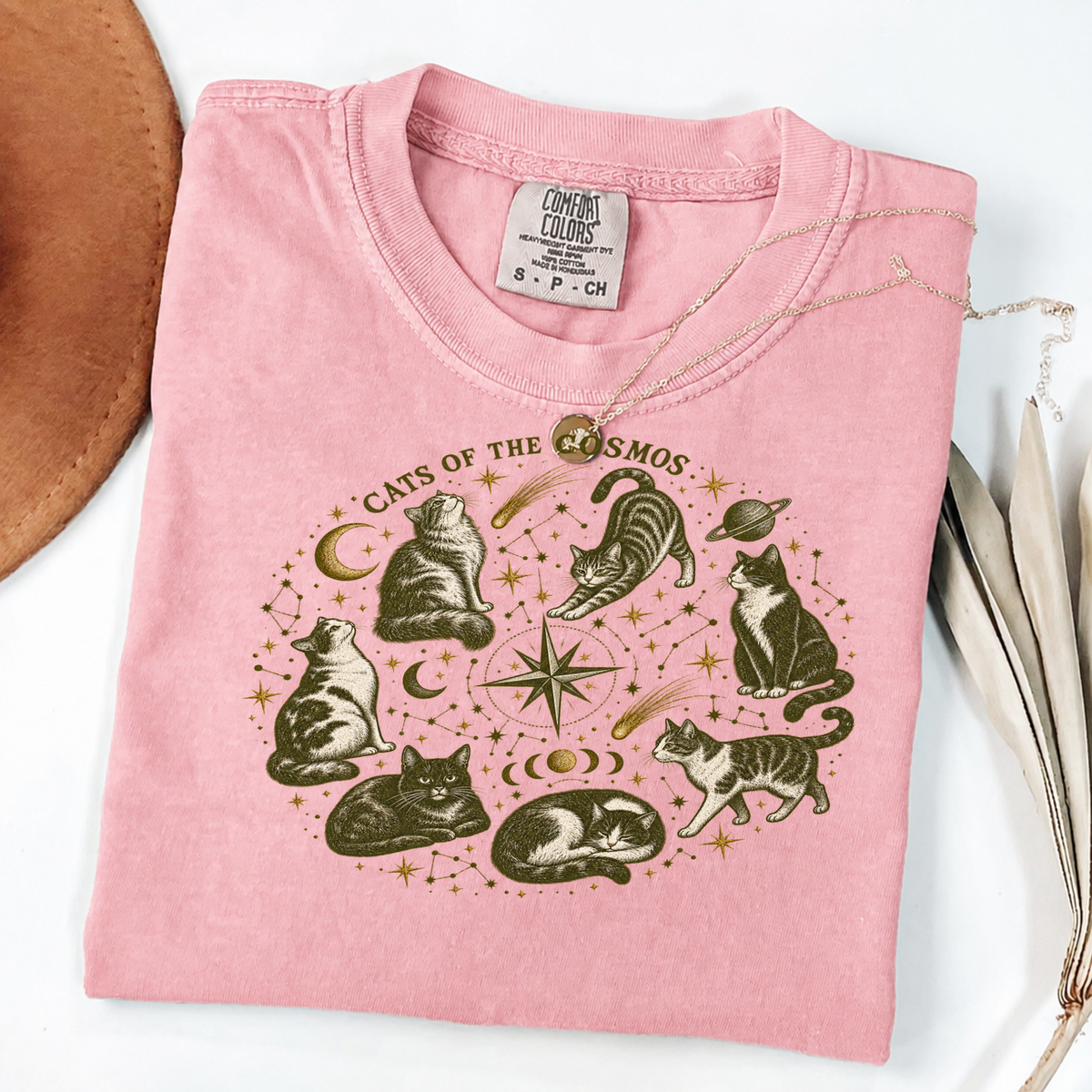Cats of the Cosmos Vintage Celestial Graphic Tee