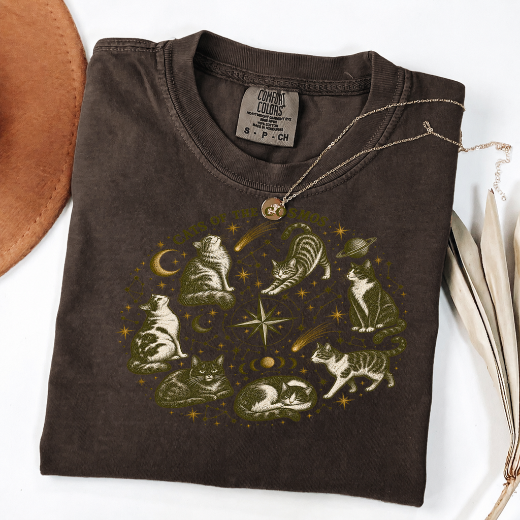 Cats of the Cosmos Vintage Celestial Graphic Tee